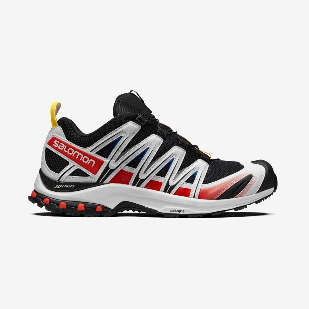 Buty Do Biegania W Terenie Męskie Salomon XA PRO 3D RACING BK/W - Czarne / Białe - Polska (034-UCROP